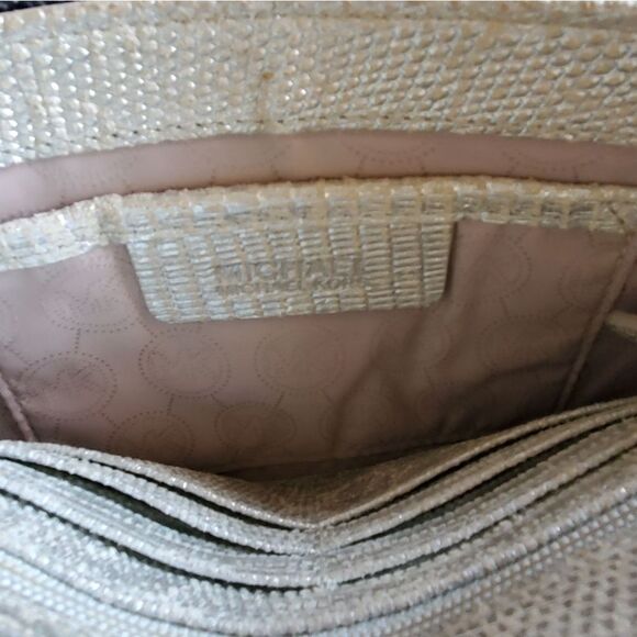 Michael Kors Silver Clutch Shoulder Purse - Picture 5 of 8